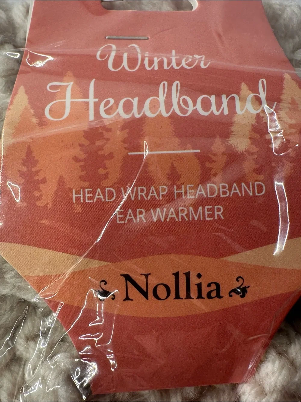 NWT Nollia Cable Knit Winter Headband Ear Warmer Tan One Size